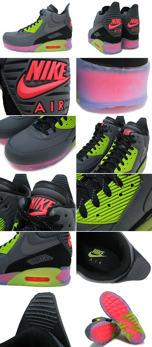 Nike NIKE sneakers Air Max 90 sneaker boot ICE Dark GreyBlackFierce Green limited edition men's (men's) (nike AIR MAX 90 SNEAKERBOOT ICE ICONS Nike NIKE sneakers Air Max 90 sneaker boot ICE Dark GreyBlackFierce Green limited edition men's (men's) (nike AIR MAX 90 SNEAKERBOOT ICE ICONS