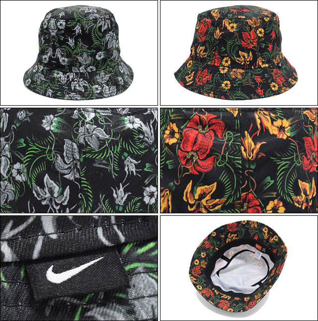 nike floral bucket hat