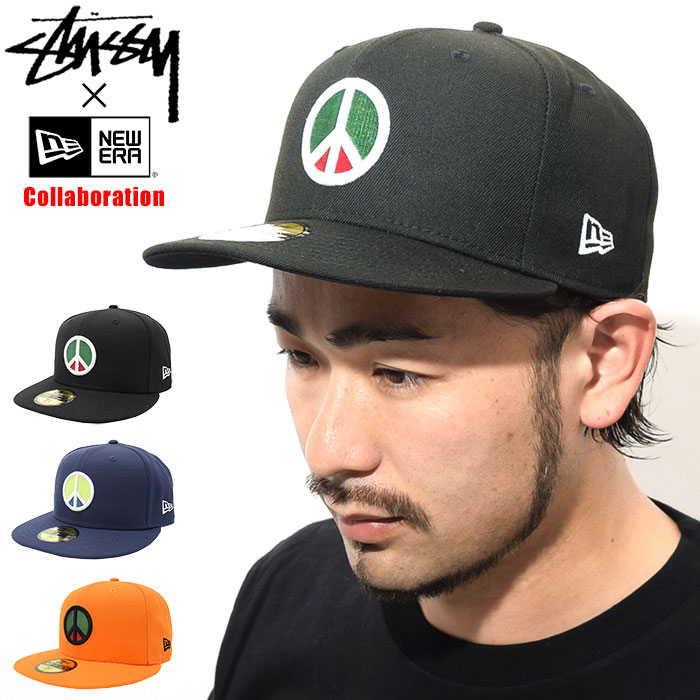 楽天市場 ステューシー Stussy キャップ 帽子 ニューエラ Peace Sign コラボ Stussy New Era Fitted Cap フィット フィッテッド ステューシー ニューエラ Wネーム メンズ 男性用 Usaモデル 正規 品 ストゥーシー スチューシー Ice Filed Icefield Ice Field