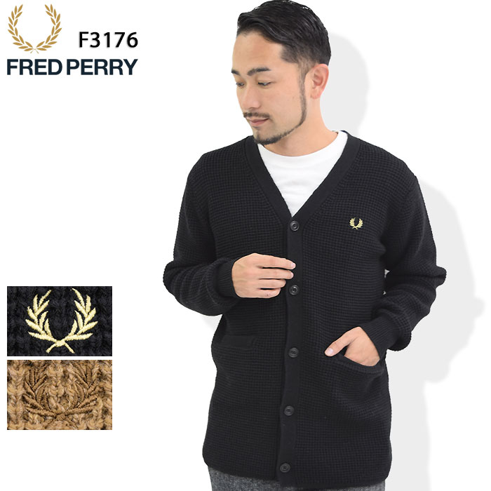 FREDPERRY V-Neck Long Cardigan