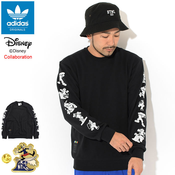 楽天市場 アディダス Adidas トレーナー メンズ ディズニー グーフィー クルー スウェット コラボ オリジナルス Adidas Disney Goofy Crew Sweat Originals スエット トレナー トレイナー トップス メンズ 男性用 Gd6025 Ice Field アイスフィールド