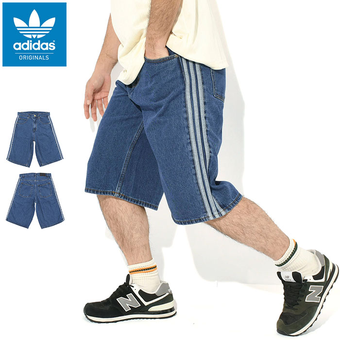アディダス adidas ハーフパンツ メンズ ファイヤーバード アディカラー インディゴ デニム ショーツ オリジナルス ( Firebird Adicolor Indigo Denim Short Originals ファイアーバード デニムパンツ ジーンズ ジーパン Gパン ショートパンツ ハーパン ボトムス KD1500 )