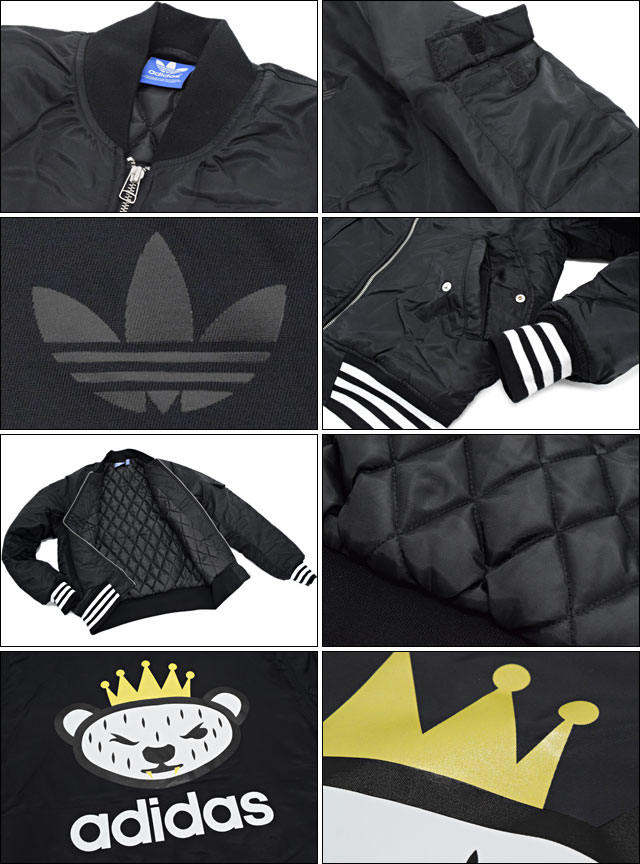 adidas satin bear bomber jacket