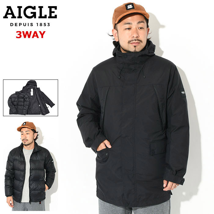 楽天市場】エーグル AIGLE ジャケット メンズ シアサッカー フーデッド 