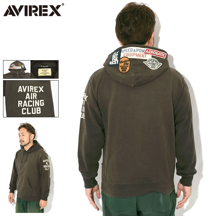 【ポイント10倍】アビレックス AVIREX パーカー プルオーバー メンズ A.A.R.C. パッチ スウェット ( A.A.R.C. Patched Sweat Pullover Hoodie フード フーディ スウェット Pull Over Hoody Parker トップス メンズ 男性用 アヴィレックス アメカジ 7835231007 )