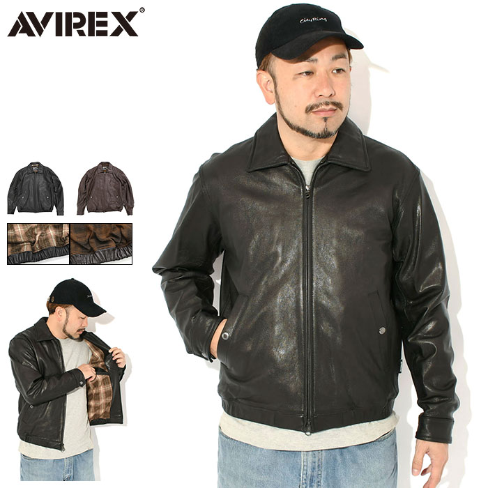 【ポイント10倍】アビレックス AVIREX ジャケット メンズ ゴート ベジ スイング トップ ( AVIREX Goat Vege Swing Top JKT レザージャケット 革ジャン ヤギ 山羊革 Leather スイングトップ JACKET アウター アヴィレックス 7835950014 )