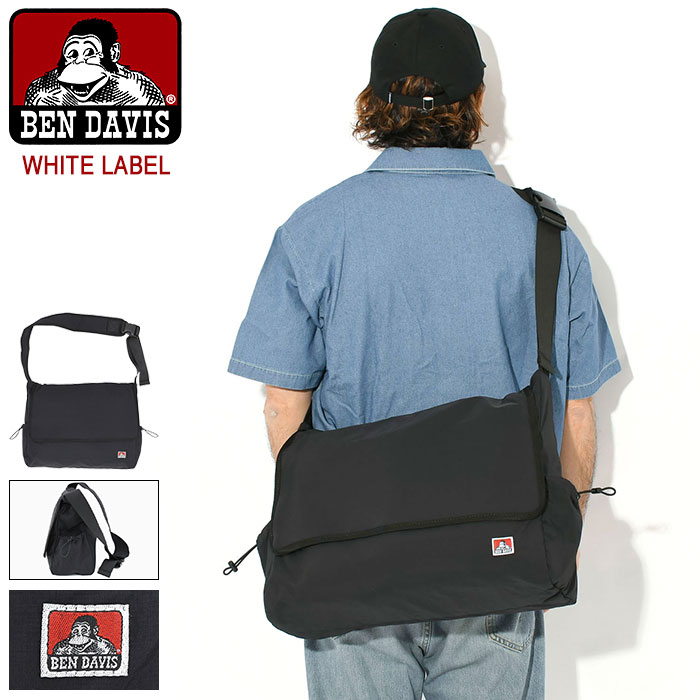 ベンデイビス BEN DAVIS メッセンジャーバッグ フラップ ビッグ ショルダーバッグ ホワイトレーベル ( BENDAVI BDW-8471 Flap Big Shoulder Bag WHITE LABEL メンズ レディース ユニセックス ベン デイビス ベン・デイビス ベンデービス )