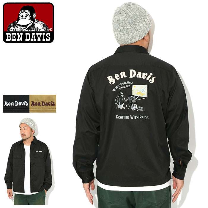 ベンデイビス BEN DAVIS シャツ 長袖 メンズ シアター EMBRO ワーク ( BENDAVIS T-25780018 Theater EMBRO Work L/S Shirt ワークシャツ カジュアルシャツ トップス ベン デイビス ベン・デイビス ベンデービス ) ice field icefield｜ice field（アイスフィールド）