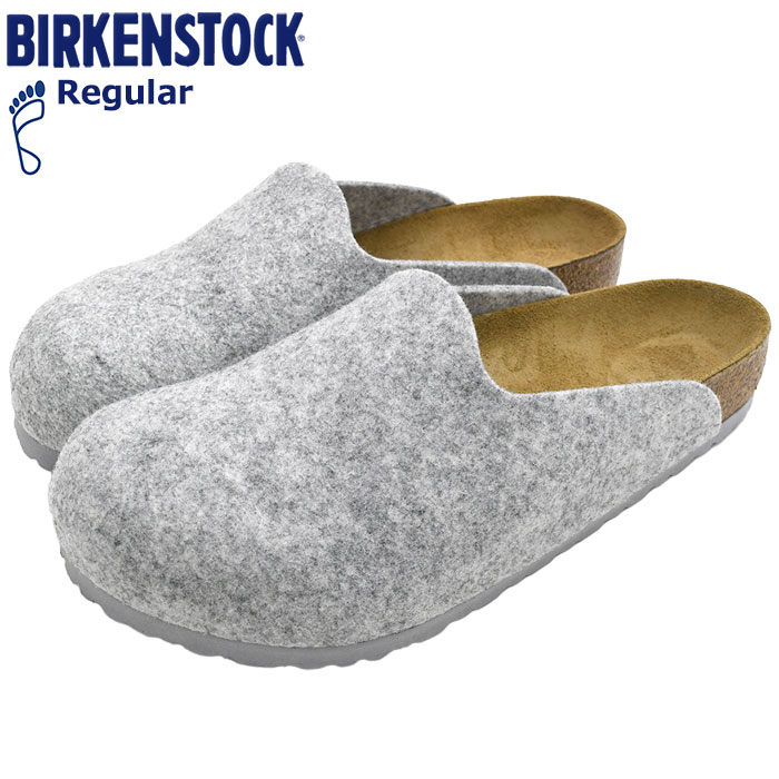 【ポイント10倍】ビルケンシュトック BIRKENSTOCK サンダル メンズ 男性用 アムステルダム フェルト Light Grey レギュラー ( AMSTERDAM FELT Regular 幅広 ノーマル グレー 灰 ルームシューズ 部屋履き オフィス MENS・靴 シューズ 1030228 )