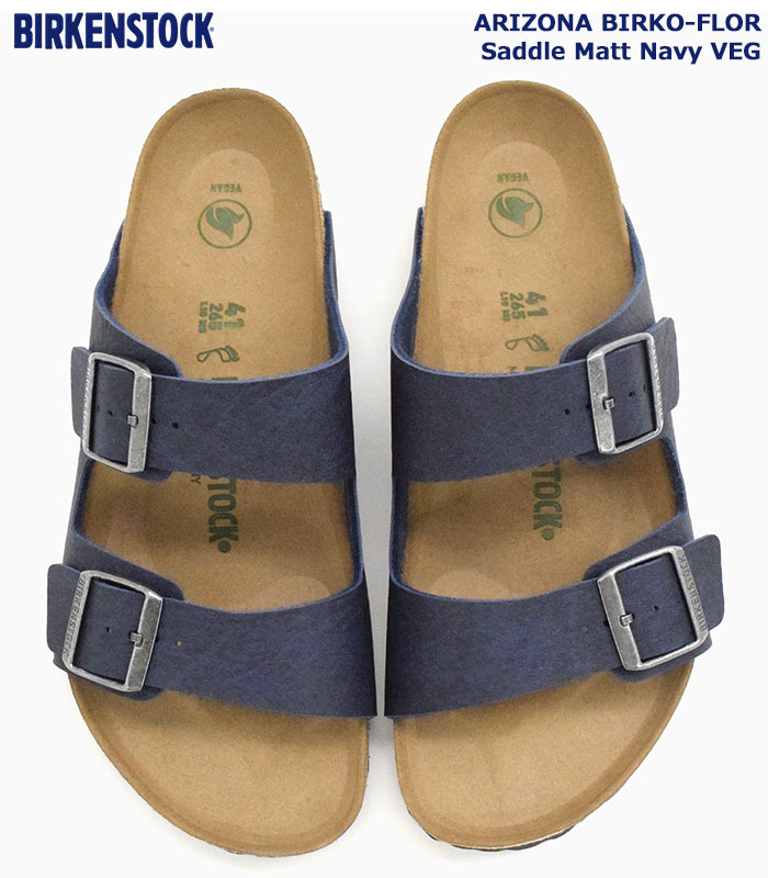 ご予約品 ビルケンシュトック Birkenstock サンダル メンズ 男性用 アリゾナ ビルコフロー Saddle Matt Navy Veg Birkenstock Arizona Birko Flor 幅広 ノーマル レギュラー Vegan ビーガン ネイビー 紺 Sandal Mens 靴 シューズ Shoes Ice Filed Icefield