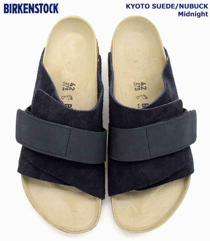 ビルケンシュトック Birkenstock サンダル メンズ 丁年遣道 キョウト スエードクロス ヌバック Midnight Birkenstock Kyoto Suede Nubuck 幅広い 並大抵 レギュラー ネイヴィー 濃紺色 Sandal Mens 靴 シューズ Shoes Expomujerescolombia Com Co
