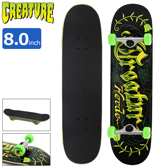 楽天市場 クリーチャー Creature スケボー スケートボード コンプリート デッキ 8 0インチ 31 6インチ Horde Script 8 0inch 完成品 組み立て済み コンプリートセット ブランド メーカー Sk8 Complete 大人 初心者 おすすめ Ice Field アイスフィールド