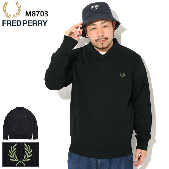 [英国製]フレッドペリー　FRED PERRY M7115 ブラック ポロシャツ FRED PERRY フレッドペリー ポロシャツ 英国製 長袖 メンズ