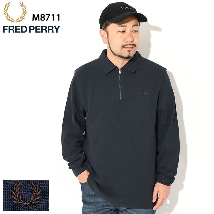 FRED PERRY 英国製 長袖 M7115 イングランド ポロシャツ 38 FRED PERRY 英国製 長袖 M7115 イングランド ポロシャツ 38