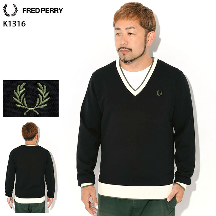 フレッドペリー トリム スウェットシャツ FRED PERRY G6121 FRED PERRY｜ソフト コットン 裏毛 クルーネック スウェット