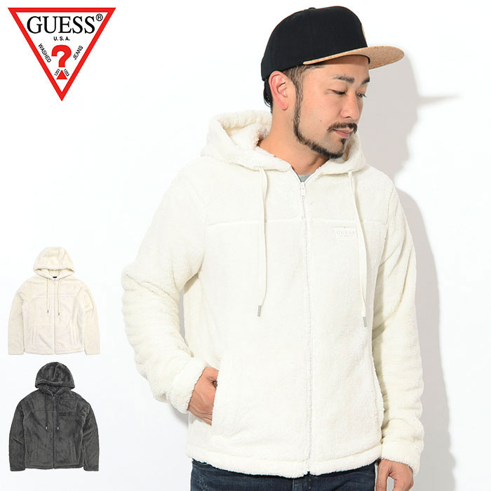 楽天市場 ゲス Guess ジャケット メンズ フーデッド ジップ アップ フリース Guess Hooded Zip Up Fleece Jkt Jacket アウター ジャンパー ブルゾン メンズ 男性用 Mj4k8468k Ice Field Icefield Ice Field アイスフィールド