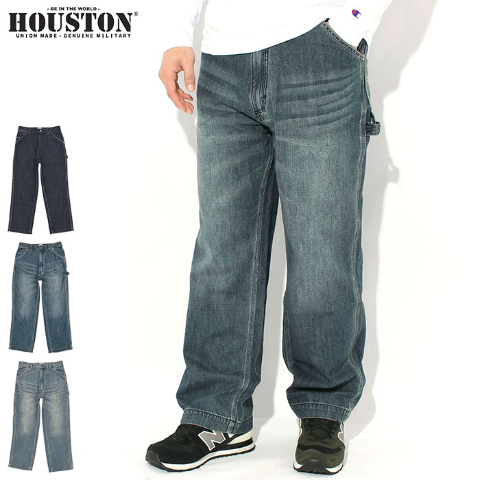 ヒューストン HOUSTON パンツ メンズ US コットン デニム ペインター ( HOUSTON US Cotton Denim Painter Pant ペインターパンツ デニムパンツ ボトムス アメカジ 10175 ) ice field icefield