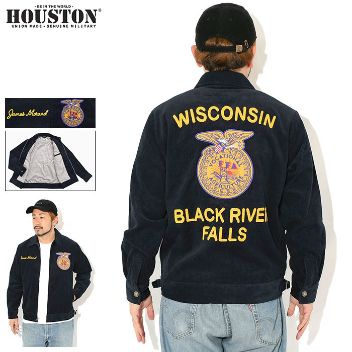 ヒューストン HOUSTON ジャケット メンズ FFA コーデュロイ エンブロイダリー ( HOUSTON FFA Corduroy Embroidery JKT JACKET アウター ジャンパー・ブルゾン アメカジ 51448 )