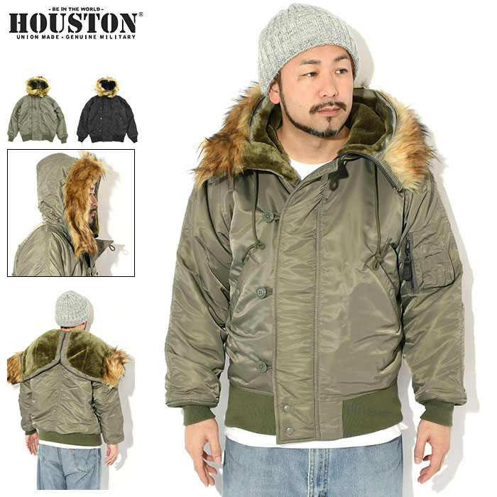 ヒューストン HOUSTON ジャケット メンズ エヌツービー ( HOUSTON N-2B JKT 中綿 保温 暖かい あったか 防寒 フライトジャケット JACKET アウター ジャンパー・ブルゾン アメカジ 51536 )|ice field(アイスフィールド)