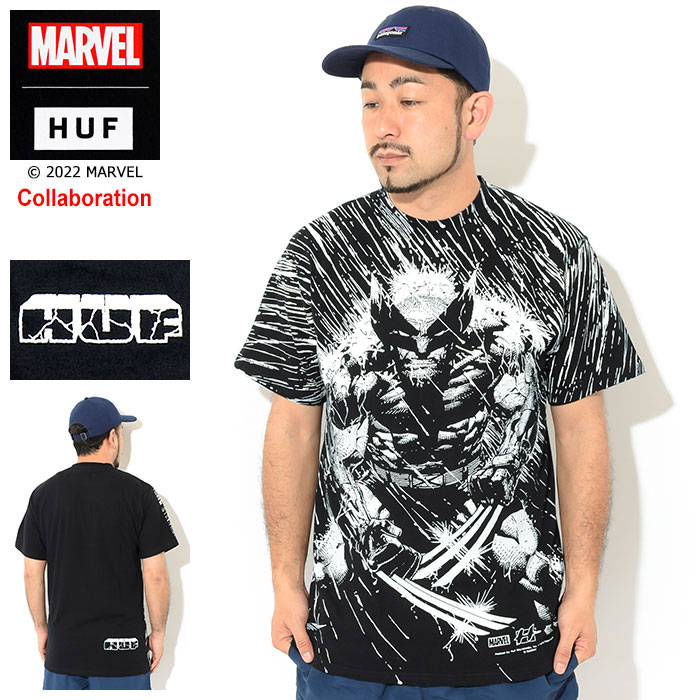 ハフ HUF Tシャツ 半袖 メンズ マーベル ウルヴァリン レイン コラボ ( HUF×MARVEL Wolverine Rain S/S Tee ティーシャツ T-SHIRTS カットソー トップス メンズ 男性用 TS01890 )[M便 1/1] ice field icefield画像