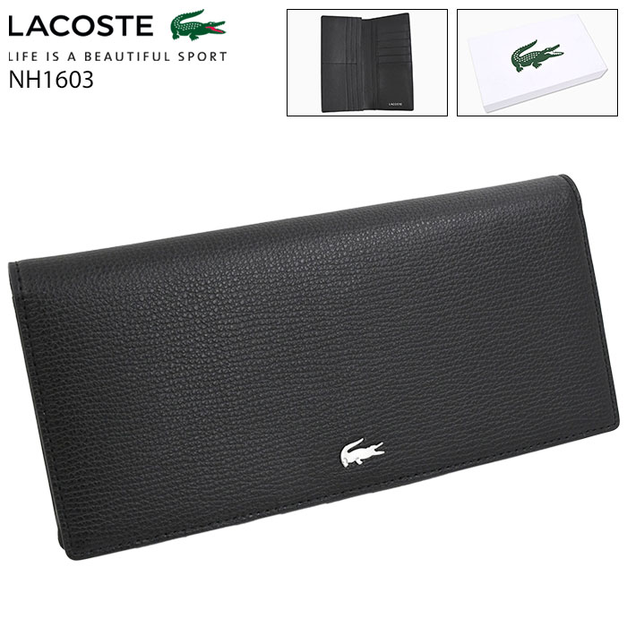 ラコステ LACOSTE 財布 NH1603KP ロング ウォレット ( LACOSTE NH1603KP Long Wallet レザーウォレット 牛革 Leather 長財布 メンズ レディース ユニセックス 男女兼用 NH1603KP ) ice field icefield