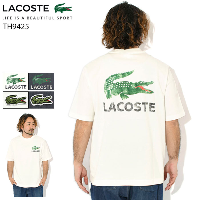 ラコステ LACOSTE Tシャツ 半袖 メンズ TH9425 ( lacoste TH9425 S/S Tee ティーシャツ T-SHIRTS カットソー トップス TH9425-99 )[M便 1/1]｜ice field（アイスフィールド）