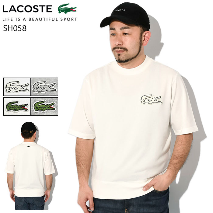 ラコステ LACOSTE トレーナー 半袖 メンズ SH058LJ クルー スウェット ( lacoste SH058LJ S/S Crew Sweat スエット トレナー トレイナー トップス メンズ 男性用 SH058LJ-99 ) ice field icefield