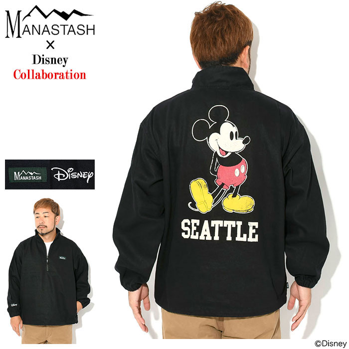 マナスタッシュ MANASTASH ジャケット メンズ ディズニー ミッキー チリワック プルオーバー コラボ ( MANASTASH×Disney Mickey Chilliwack Pullover JKT ビッグシルエット オーバーサイズ JACKET アウター メンズ 男性用 792-5252007 ) ice field icefield