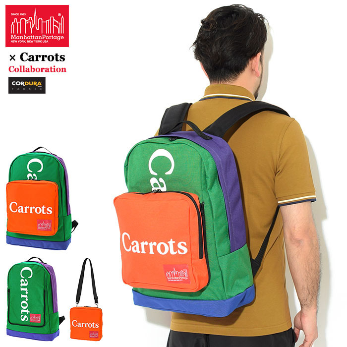 【ポイント10倍】マンハッタンポーテージ Manhattan Portage リュック キャロッツ グラジュエイト バックパック コラボ ( Carrots Graduate Backpack MP2214CARROTS Anwar Carrots アンワー・キャロッツ Bag バッグ メンズ レディース ユニセックス 男女兼用 )