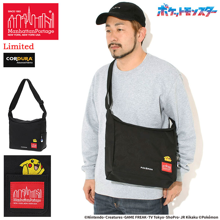 【ポイント10倍】マンハッタンポーテージ Manhattan Portage ショルダーバッグ ポケットモンスター ベッドスタイ ポケモン 25 限定 ( Bed-Stuy Shoulder Bag Pok?mon 25 MP6041PKMN25 ピカチュウ メンズ レディース ユニセックス 男女兼用 )