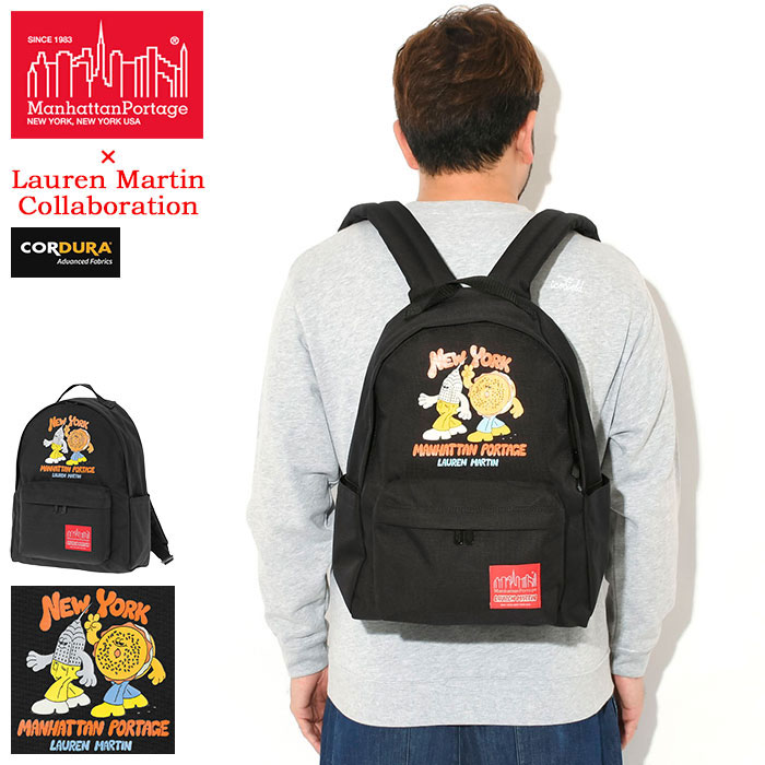 【ポイント10倍】マンハッタンポーテージ Manhattan Portage リュック ローレン マーティン ビッグアップル バックパック JR Ver.2 コラボ ( Lauren Martin Big Apple Backpack JR Ver.2 MP1210JR2LAUREN Bag バッグ メンズ レディース ユニセックス 男女兼用 )