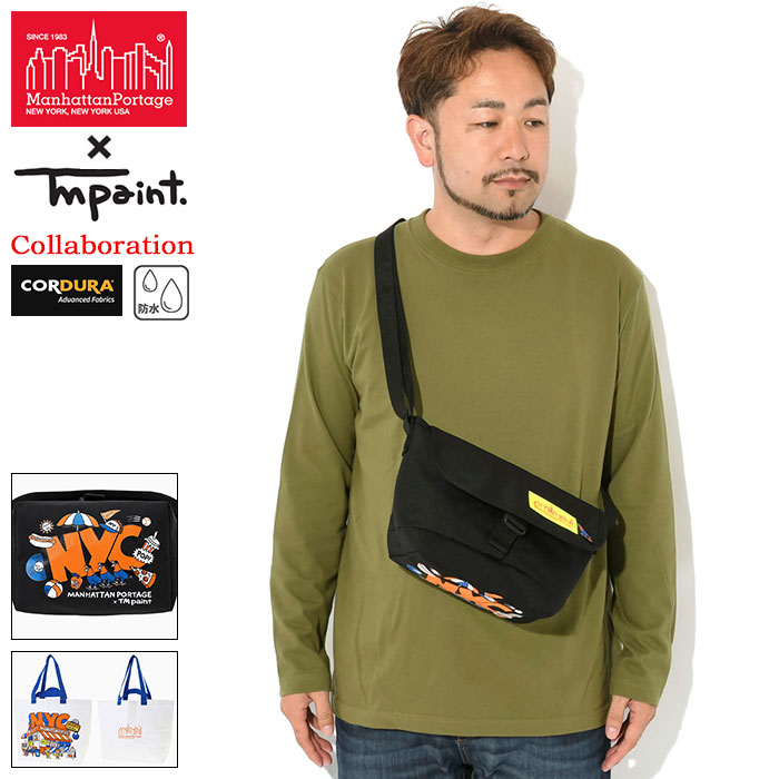 【ポイント10倍】マンハッタンポーテージ Manhattan Portage メッセンジャーバッグ TM ペイント NYC プリント ナイロン BP W/DIV LVL エクストラ スモール Black/Yellow コラボ ( TM Paint NYC Print Nylon Messenger Bag BP W/DIV LVL Extra Small MP1603BPDLVLTMP )｜ice field（アイスフィールド） 7,392円