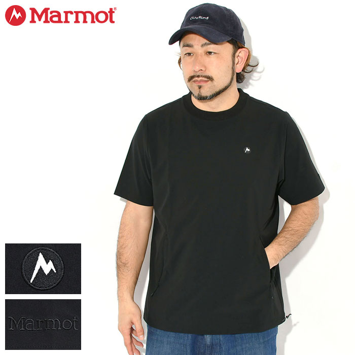 マーモット Marmot カットソー 半袖 メンズ MMT ライト フォーウェイ ウーブン ( Marmot MMT Light 4Way Woven S/S Crew 撥水 ストレッチ ポケット Tシャツ ティーシャツ T-SHIRTS トップス アウトドア トレッキング 登山 MENS 男性用 MTSS26MTP016 )｜ice field（アイスフィールド）