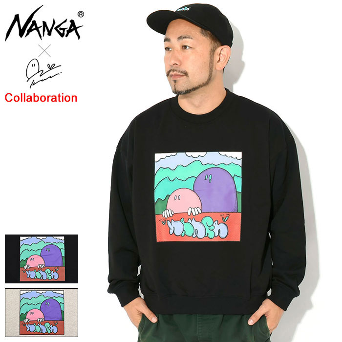 ナンガ NANGA トレーナー メンズ 神山隆二 クルー スウェット コラボ ( NANGA×RYUJI KAMIYAMA Crew Sweat スエット トレナー トレイナー トップス メンズ 男性用 C2530-1K001Z )