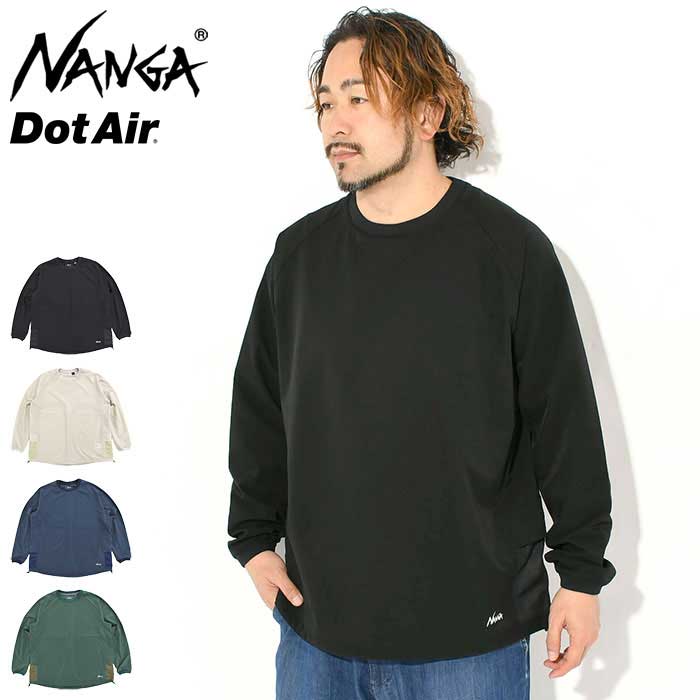ナンガ NANGA ロンT Tシャツ 長袖 メンズ ドット エア コンフィー ( NANGA Dot Air Comfy L/S Tee 吸汗速乾 通気性 軽量 ビッグシルエット オーバーサイズ ティーシャツ T-SHIRTS ロング ロンティー 長袖Tシャツ トップス メンズ 男性用 N2500-1I301A )[M便 1/1]｜ice field（アイスフィールド）