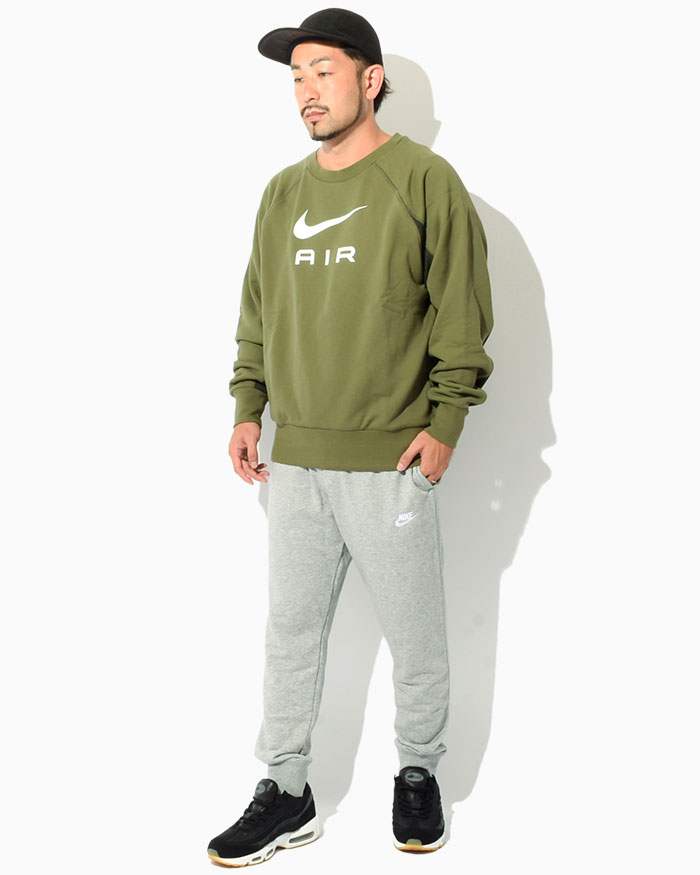 ナイキNIKEトレーナーメンズナイキエアFTクルースウェットオリーブ(nikeNikeAirFTCrewSweatOliveスエットトレナートレイナートップスメンズ・男性用DQ4206-222)icefieldicefield