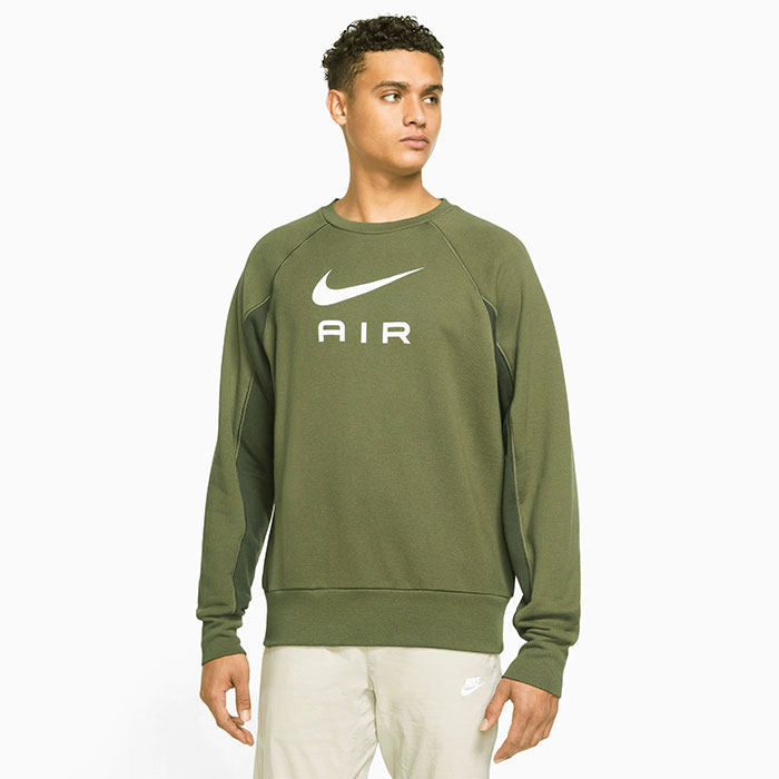 ナイキNIKEトレーナーメンズナイキエアFTクルースウェットオリーブ(nikeNikeAirFTCrewSweatOliveスエットトレナートレイナートップスメンズ・男性用DQ4206-222)icefieldicefield