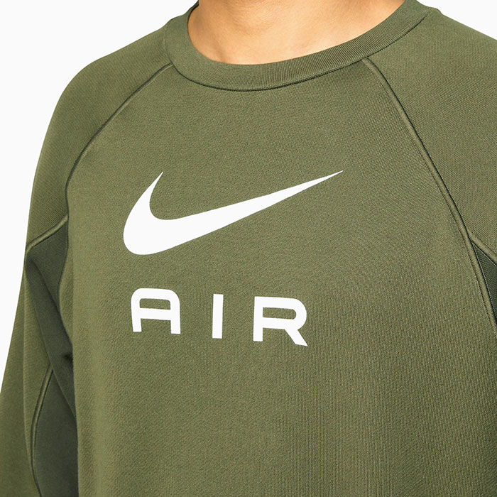 ナイキNIKEトレーナーメンズナイキエアFTクルースウェットオリーブ(nikeNikeAirFTCrewSweatOliveスエットトレナートレイナートップスメンズ・男性用DQ4206-222)icefieldicefield