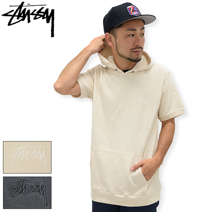 【アウトレット(不良箇所あり)】ステューシー STUSSY パーカー プルオーバー 半袖 メンズ Stock ( stussy Pullover Hoodie フード フーディ トップス Pull Over Hoody Parker メンズ 男性用 118172 ストゥーシー スチューシー ) ice field icefield｜ice field（アイスフィールド）