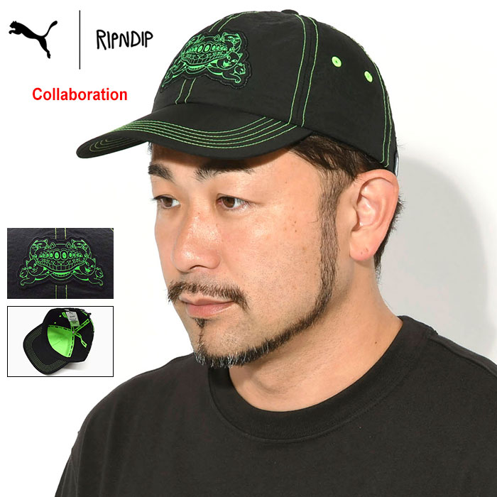 プーマ PUMA キャップ リップンディップ ダッド キャップ コラボ ( PUMA×RIPNDIP Dad Cap ローキャップ ストラップバック 帽子 メンズ レディース ユニセックス 男女兼用 026595 )
