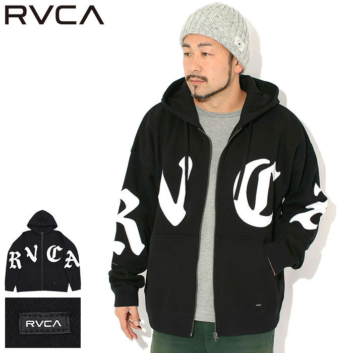 ルーカ RVCA パーカー ジップアップ メンズ ワールド ワイド ( RVCA World Wide Full Zip Hoodie 保温 暖かい あったか 裏起毛 ビッグシルエット オーバーサイズ フード フーディー ジップパーカー フルジップ スウェット Zip up Hoody Parker BF042020 )