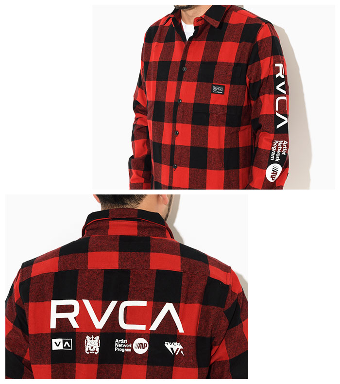 ルーカRVCAシャツ長袖メンズルーカブラザーズフランネル(RVCARVCABrothersFlannelL/SShirtフランネルシャツネルシャツチェックビッグシルエットオーバーサイズカジュアルシャツトップスメンズ男性用BA042-106)icefieldicefield