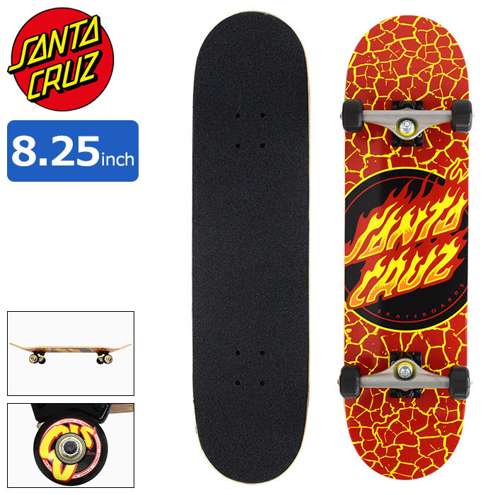 新作人気 Sk8 Flame 初心者 Cruz Field アイスフィールド スケボー Santa ブランド おすすめ サンタクルーズ Dot 送料無料 31 5インチ スケボー 31 5in スケートボード Cruz 在庫一掃セール開催中 Santa Dot コンプリートセット メーカー 8 25インチ