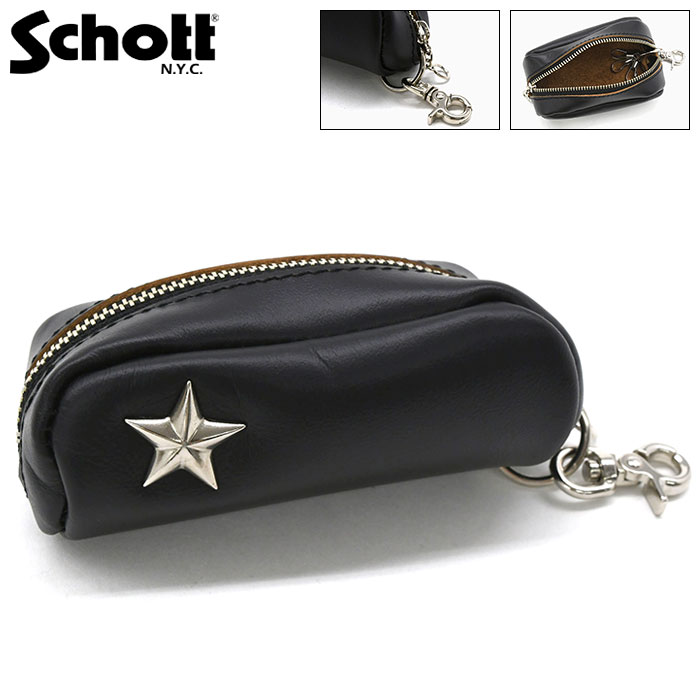 【ポイント10倍】ショット Schott キーケース ワン スター ( Schott One Star Key Case レザー 馬革 Leather メンズ レディース ユニセックス 男女兼用 7825970020 3129105 )[M便 1/1] ice field icefield