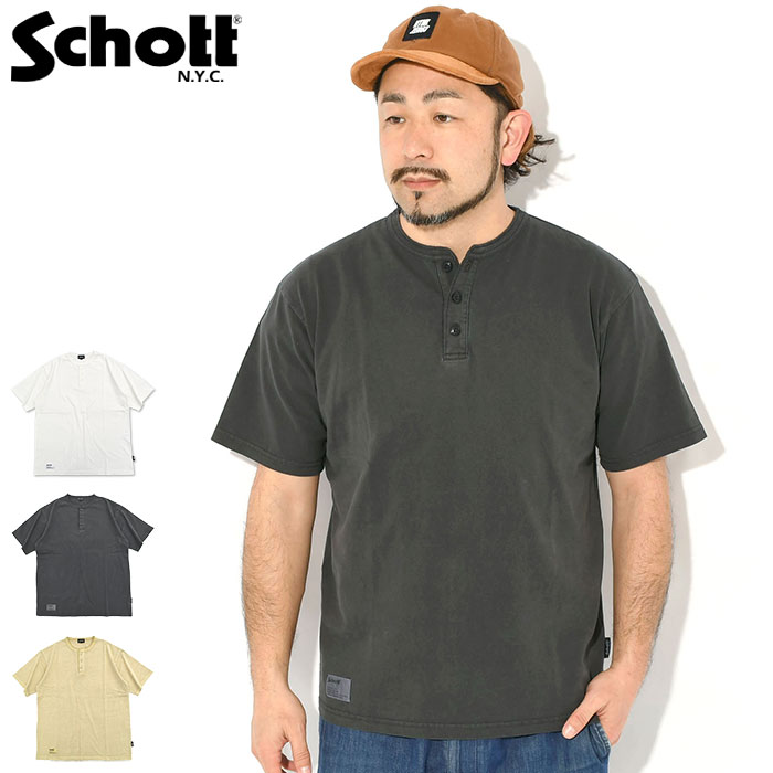 【ポイント10倍】ショット Schott Tシャツ 半袖 メンズ ピグメント O/D ヘンリーネック ( Schott Pigment O/D Henley Neck S/S Tee ティーシャツ T-SHIRTS カットソー トップス メンズ 男性用 7825934008 )[M便 1/1] ice field icefield 4,477円