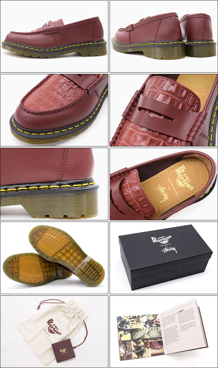 激安ブランド ステューシー Stussy シューズ メンズ 男性用 ドクターマーチン ペントン ローファー Cherry Red コラボ Stussy Dr Martens Penton Loafer Made In England Shoes 靴 Usaモデル 正規 品 ステューシー ドクターマーチン 最安値 Www Eduka Rs