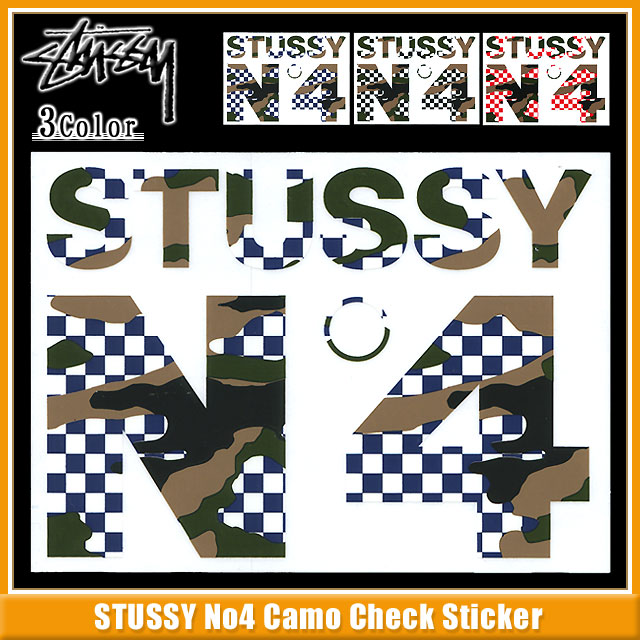 【楽天市場】ステューシー STUSSY No4 Camo Check ステッカー(stussy sticker ステッカー メンズ・男性用