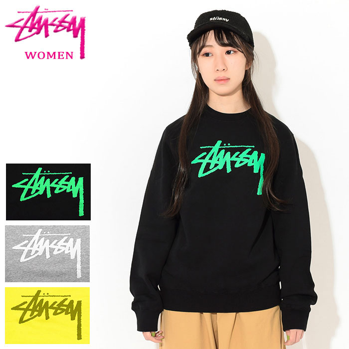 ステューシー Stussy Usaモデル トレーナー レディース Women Stock 女性用 Stussy Stussy Crew Sweat スウェット スエット トレイナー トップス ガールズ ウーマンズ ウィメンズ レディス Ladys Womens 女性用 Usaモデル 正規 品 ストゥーシー スチューシー Ice