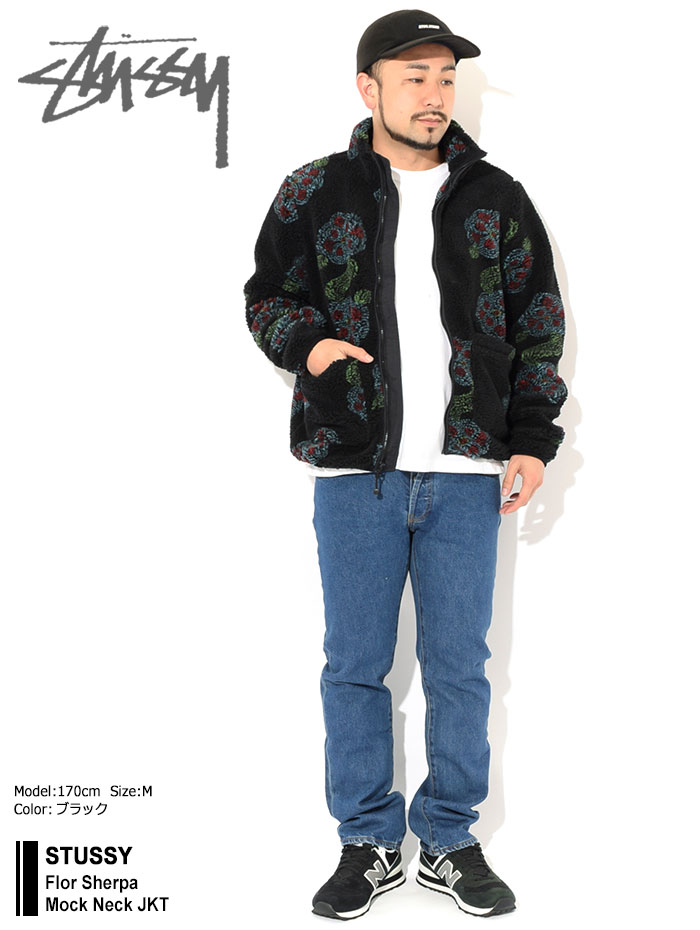 在庫あり 即納 楽天市場 ステューシー Stussy ジャケット メンズ Flor Sherpa Mock Neck Stussy Jkt シェルパ フリースジャケット Fleece Jacket アウター ジャンパー ブルゾン メンズ 男性用 Usaモデル 正規 品 ストゥーシー スチューシー Ice Field