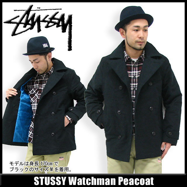 【楽天市場】ステューシー STUSSY Watchman ピーコート(stussy peacoat jkt Pコート メンズ・男性用